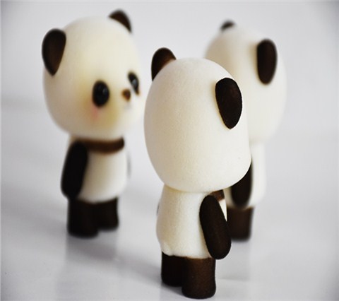 塑胶植绒萌熊猫