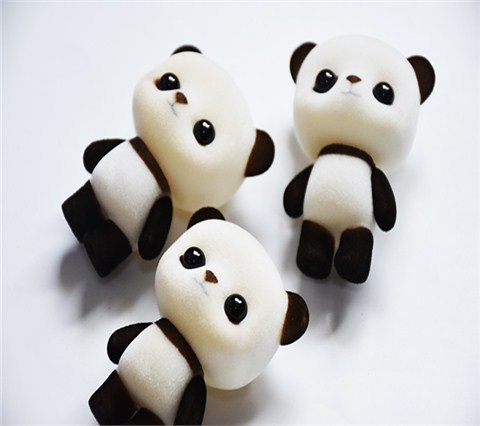 塑胶植绒萌熊猫