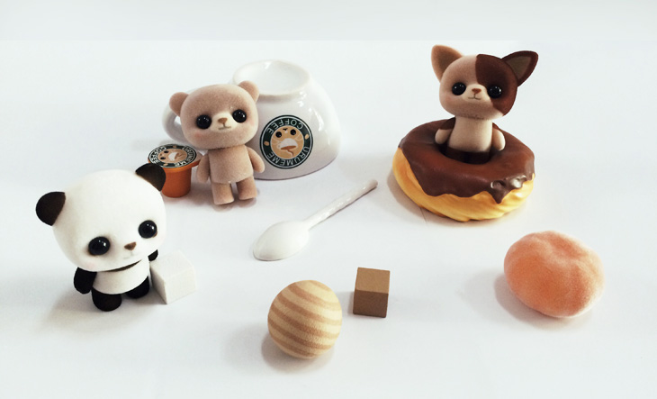 咖啡休闲系列小白熊+小猫
